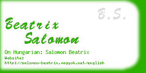 beatrix salomon business card